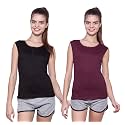 Ap'pulse Women's Sleeveless Henley(Pack of 2)