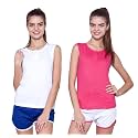 Ap'pulse Women's Sleeveless Henley(Pack of 2)