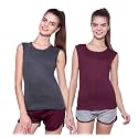 Ap'pulse Women's Sleeveless Henley(Pack of 2)