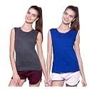 Ap'pulse Women's Sleeveless Henley(Pack of 2)