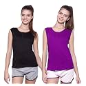 Ap'pulse Women's Sleeveless Henley(Pack of 2)
