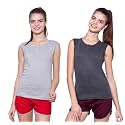 Ap'pulse Women's Sleeveless Henley(Pack of 2)