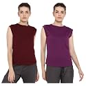 Ap'pulse Women's Cap Sleeve Tshirt(Pack of 2)