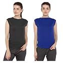 Ap'pulse Women's Cap Sleeve Tshirt(Pack of 2)