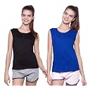 Ap'pulse Women's Sleeveless Henley(Pack of 2)