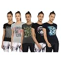 Ap'pulse Women's Printed Short Sleeve Sport Tshirt Combo Pack