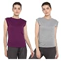 Ap'pulse Women's Cap Sleeve Tshirt(Pack of 2)