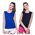 Ap'pulse Women's Sleeveless Henley(Pack of 2)