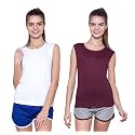 Ap'pulse Women's Sleeveless Henley(Pack of 2)