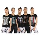 Ap'pulse Women's Printed Short Sleeve Sport Tshirt Combo Pack