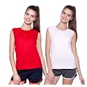 Ap'pulse Women's Sleeveless Henley(Pack of 2)