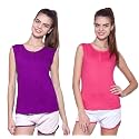 Ap'pulse Women's Sleeveless Henley(Pack of 2)