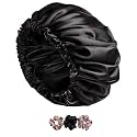 Silk Hair Cap for Sleeping-with 3 Satin Scrunchies| Satin Bonnet for Curly Hair| Silk Bonnet for Hair| Satin Hair Cap for Sleeping| Adjustable Hair Bonnet for Sleeping