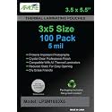 Apache 3x5" Size Laminating Pouches, 5 Mil, 100 Pack, 3.5 x 5.5"