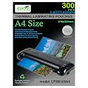 Apache A4 Size Laminating Pouches, 3 Mil, 300 Pack, Holds 210 x 297 mm Projects (216 x 303 mm Pouch Size), Thermal Laminator Compatible Laminating Sheets, Super Clear, Round Corners