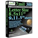 Apache Letter Size Laminating Pouches, 7 Mil, 300 Pack, Holds 8.5 x 11 Inch Projects (9 x 11.5 Inch Pouch Size), Thermal Laminator Compatible Laminating Sheets, Super Clear, Round Corners
