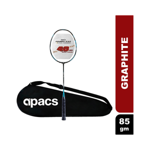 apacs finapi 232 xtra power 40 lbs 40t extra strong graphite blue unstrung badminton racquet