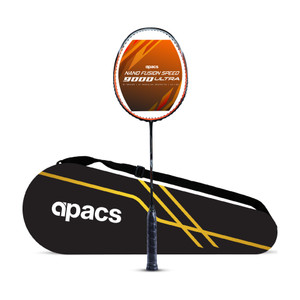 apacs nano fusion speed 9000 ultra orange unstrung badminton racquet