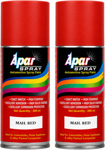 apar touch-up spray paint mahindra red -200 ml pack of 2 for mahindra all tractors red spray paint 225 ml pack of 2