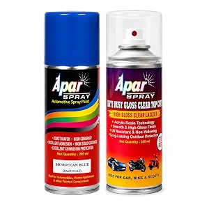 apar spray paint moroccan blue rc colour name gc compatible for tata cars -200 ml pack of 2-pcs