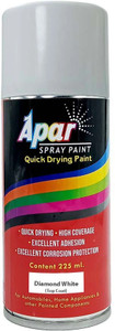 apar spray paint diamond white rc colour namefor mahindra cars-225ml pack of 1 white spray paint 225 ml pack of 1