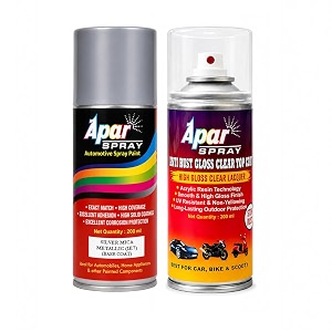 apar spray paint silver mica metallic1e7 rc colour name  gc compatible for toyota cars -200 ml pack of 2-pcs