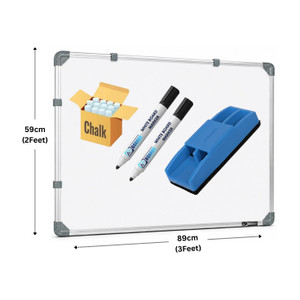 APBOARDS Premium 2x3 ft Non-Magnetic Whiteboard With