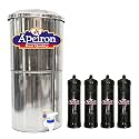 Apeiron Manual Water purifier Nonn Electric Water filter with Carbon Candle (16 Liter + 1 Carbon Candle)