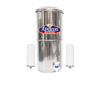 apeiron manual water purifier nonn electric water filter with carbon candle 16 liter  1 carbon candle