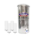 Apeiron Manual Water purifier Nonn Electric Water filter with Carbon Candle (16 Liter + 1 Carbon Candle)
