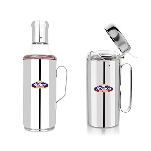 apeiron stainless steel oil cannozzle oil dispenserleak proof oil poureroil dispenser combo set 1000 ml combo pack of 2 red