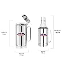 Apeiron Stainless Steel Oil Can/Nozzle Oil Dispenser/Leak Proof Oil Pourer/Oil Dispenser Combo Set 1000 ml (Combo Pack of 2, Black)
