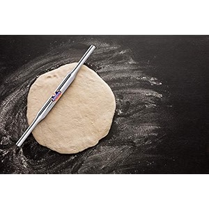 apeiron stainless steel rolling pinbelan 33 cm 200 g silver