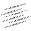 Apeiron Stainless Steel Rolling Pin/Belan, 33 cm, 140 g, Silver, Pack of 6
