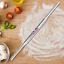 Apeiron Stainless Steel Rolling Pin/Belan, 33 cm, 140 g, Silver