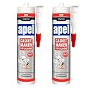 APEL High Performance RTV High-Temp Silicone Gasket Maker and Sealant Heat Resistant from 104ºF to 572ºF Red, 10.2 oz.- 2 Pack