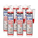 APEL High Performance RTV High-Temp Silicone Gasket Maker and Sealant Heat Resistant from 104ºF to 572ºF Red (6 Pack)