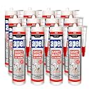 APEL High Performance RTV High-Temp Silicone Gasket Maker and Sealant Heat Resistant from 104ºF to 572ºF Red (12 Pack)