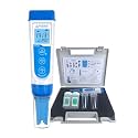 Apera Instruments, LLC-AI314 Premium Series EC60 Waterproof Conductivity Pocket Tester Kit, ±1% F.S Accuracy, Easy Switch of EC/TDS/Salinity, Replaceable Probe