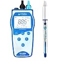 Apera Instruments Premium Series PH8500-SA Portable pH Meter Kit for Strong Alkaline Solutions and High Salinity Solutions