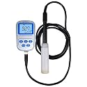 Apera Instruments SX716 Portable Lab Dissolved Oxygen DO Meter, Waterproof, Automatic Temperature, Salinity Compensation and Calibration Silver AI461