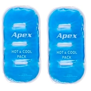 reusable hot amp cold gel pack with cotton cover amp velcro strap  flexible heat amp cold therapy pad for pain relief back pain arthritis shoulder injury amp swelling large 2 count