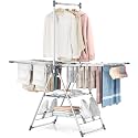 APEXCHASER Clothes Drying Rack with High Hanger, 3-Level Drying Racks
