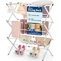 APEXCHASER Oversize 3-Tier Clothes Drying Rack, No Install, White