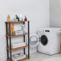 APGgroup Modern 4-Tier Wooden Storage Shelf 