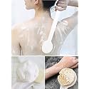 Aphrodite Bath Body Brush with Soft Comfortable Bristles Long Handle Gentle Exfoliation Improve Skin's Dry Brushing Back Scrubber for Shower (Multicolor) (White)