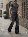 APJ GARMENTS Boot-Leg Men Dark Grey Jeans