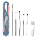 Ear Cleaner Tool Cleaning Kit Wax Removal with HD Camera /Wifi Connection/ LED Lights Smart Otoscope/Endoscope Earwax Remover Machine for Baby &amp; Adults iOS &amp; Android + Silicone Tips-Black (A1)