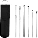 Ear Cleaner Tool Cleaning Kit Wax Removal with HD Camera /Wifi Connection/ LED Lights Smart Otoscope/Endoscope Earwax Remover Machine for Baby &amp; Adults iOS &amp; Android + Silicone Tips-Black (A2)