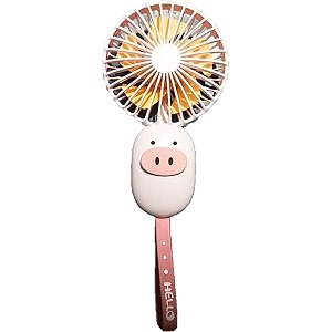aplikja portable mini fan with rechargeable battery speed modes amp usb charging  ultralite 360 rotation multi-clip function for home kitchen and travel cute pig nose mini fan